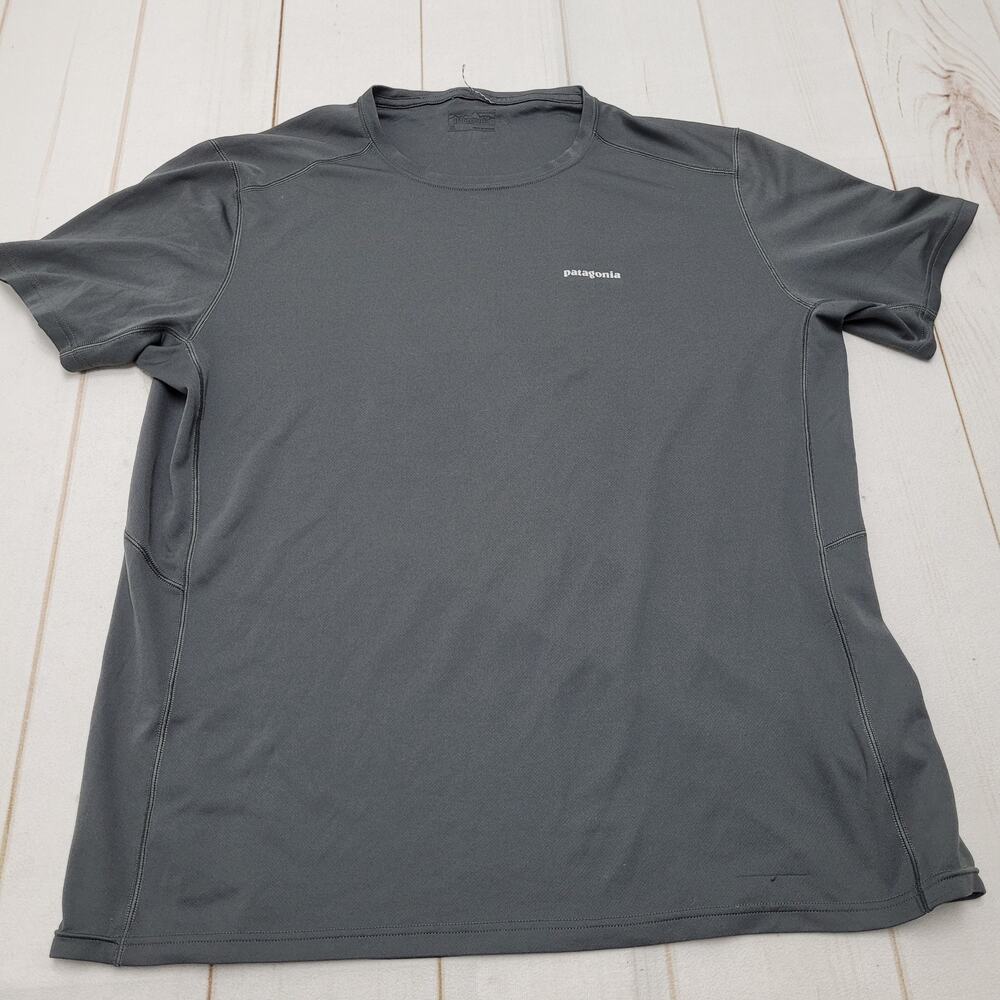 Patagonia Gray short sleeve Fore runner shirt T-Shirt lightweight XL goprcore